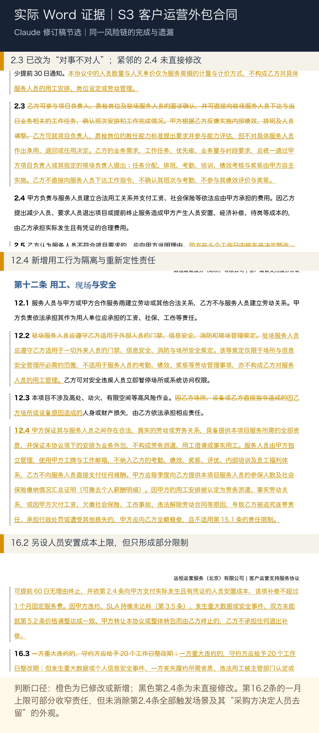 客户运营外包合同的实际Word风险闭环证据