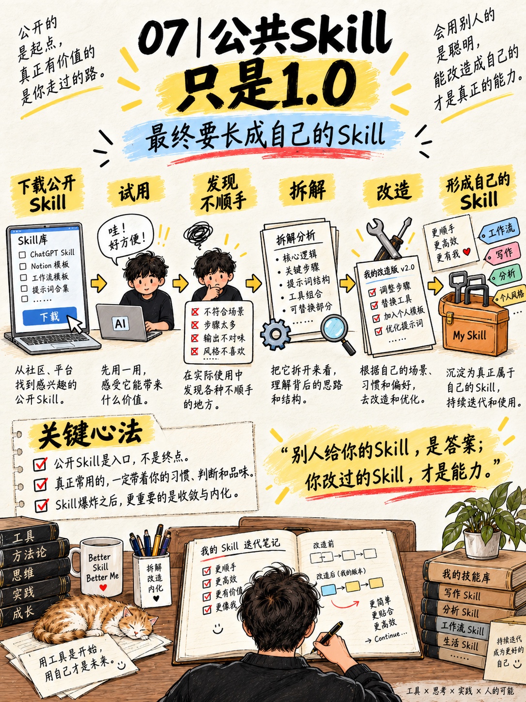 知识图八:公开 Skill 是起点,真正适用的 Skill 需要试用、拆解和改造