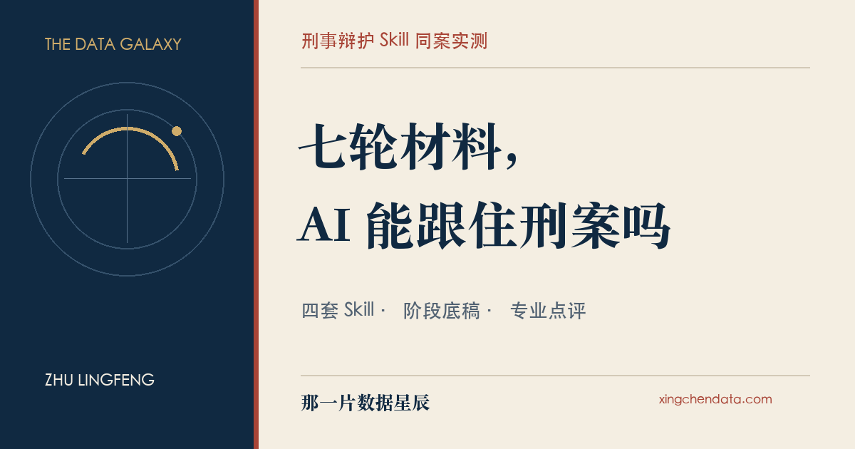 刑事辩护 Skill 同案实测内容分享卡